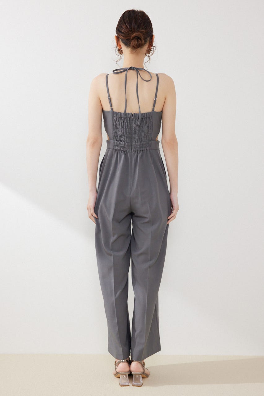 ウエストオープンキャミロンパース GRY M