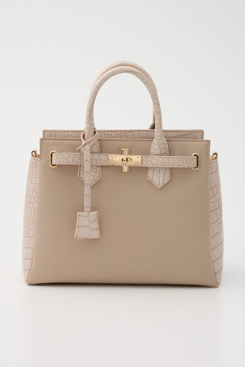 【森香澄さん着用】ベルトデザインカデナバッグ BEG FREE