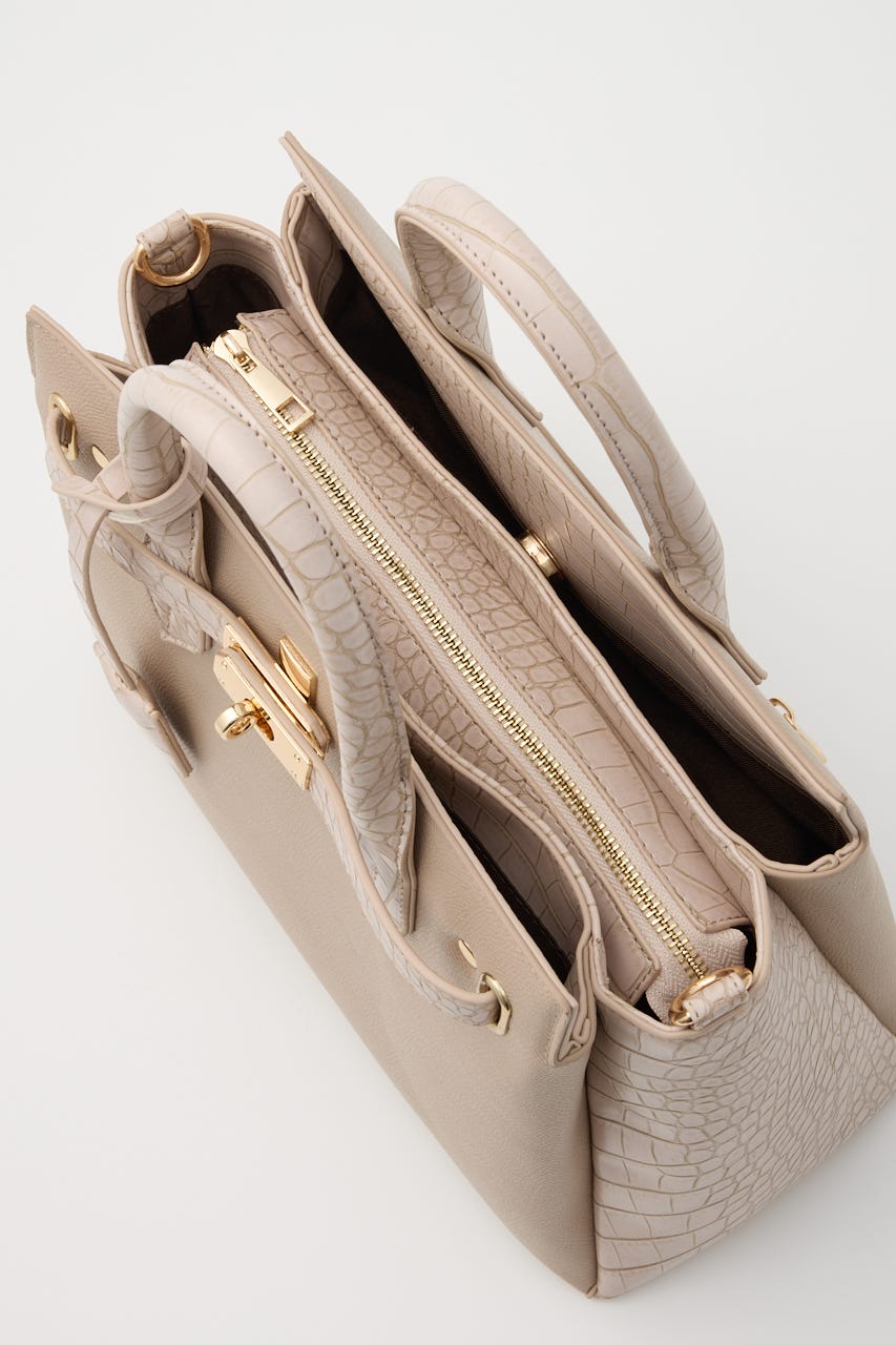 【森香澄さん着用】ベルトデザインカデナバッグ BEG FREE