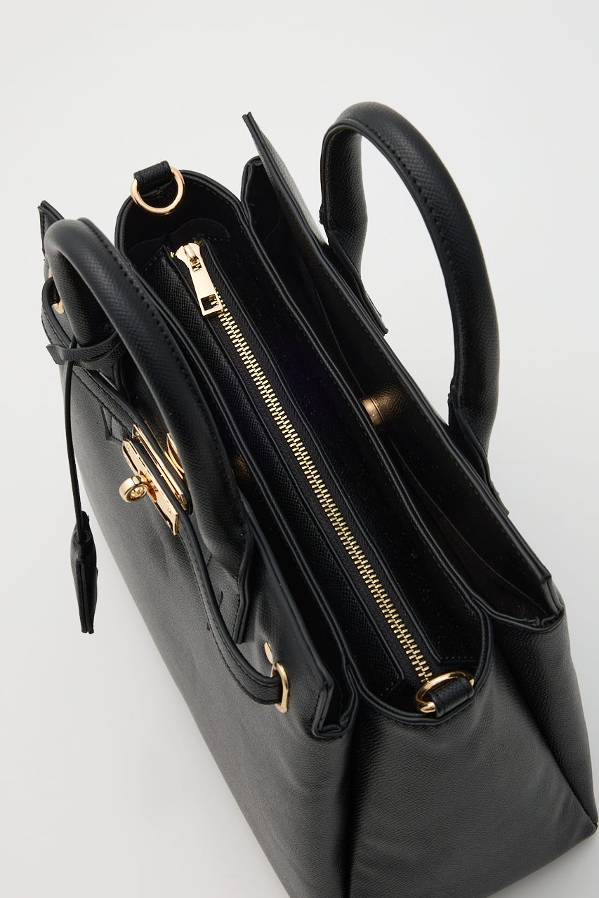 【森香澄さん着用】ベルトデザインカデナバッグ BLK FREE