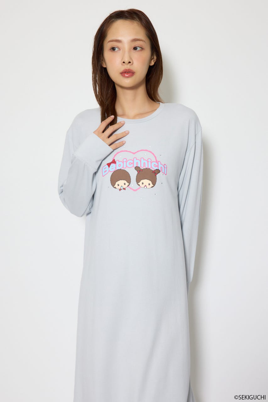 ベビチッチ｜riendaルームウェアワンピース L/BLU FREE