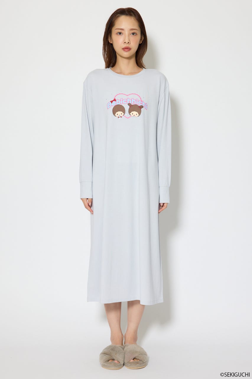 ベビチッチ｜riendaルームウェアワンピース L/BLU FREE