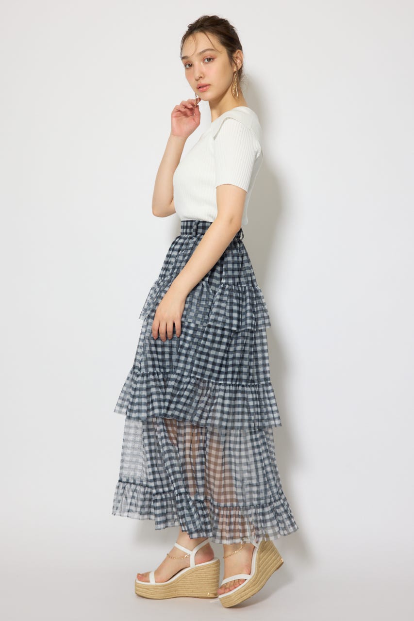 BIGカラーニットトップス WHT FREE