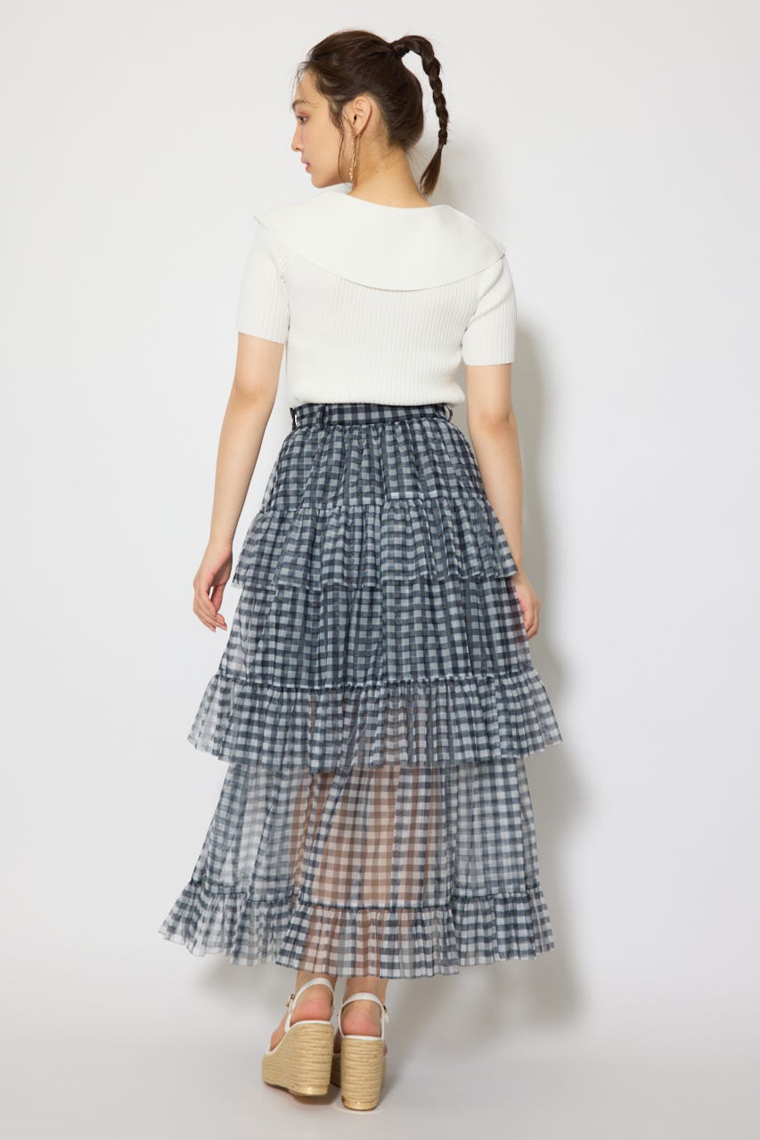 BIGカラーニットトップス WHT FREE