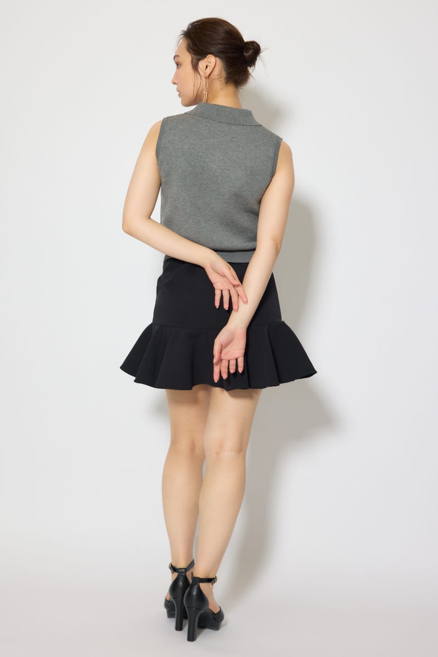 【EC先行発売】ゴールドボタンノースリニットトップス GRY FREE