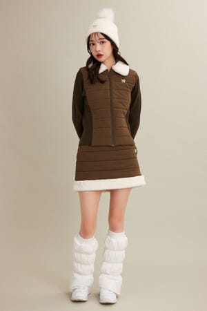 【WEB限定】【RIENDA GOLF】【RND×RFLG】Fファーキルティングタイトスカート