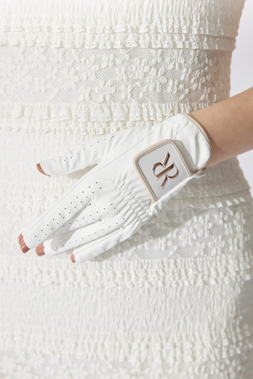 【RIENDA GOLF】RRネイルスルーグローブ WHT M