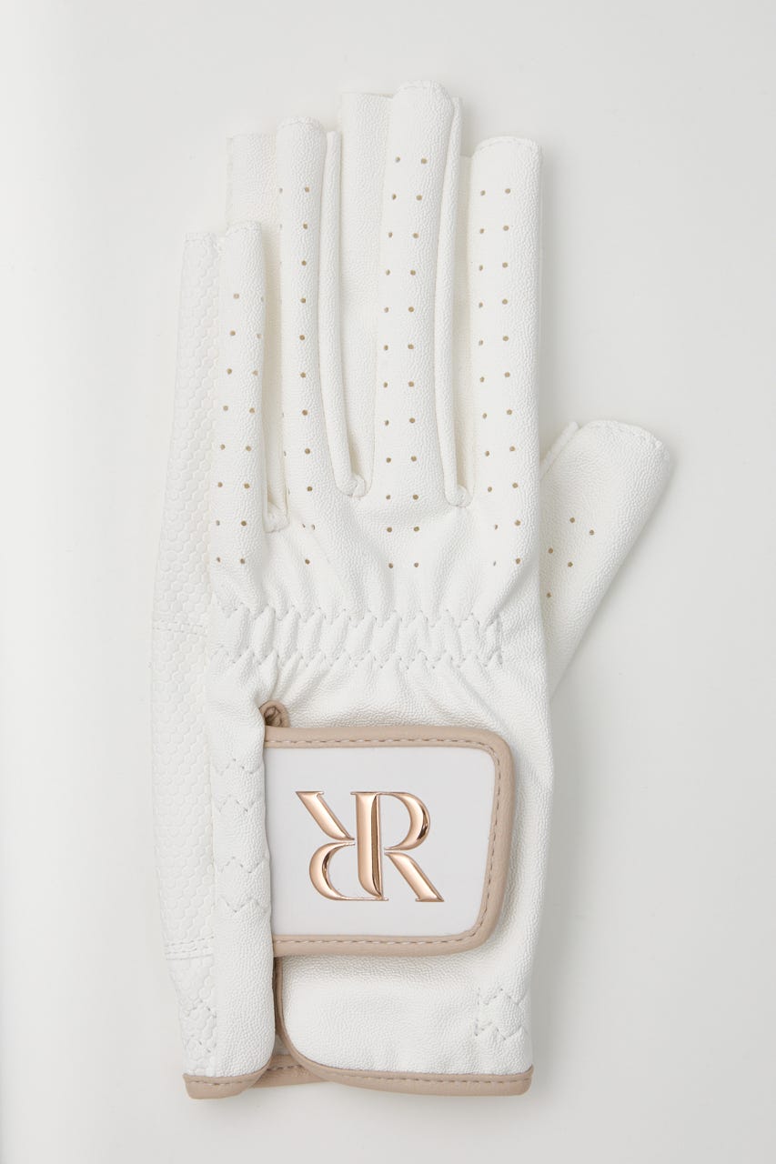 【RIENDA GOLF】RRネイルスルーグローブ WHT M