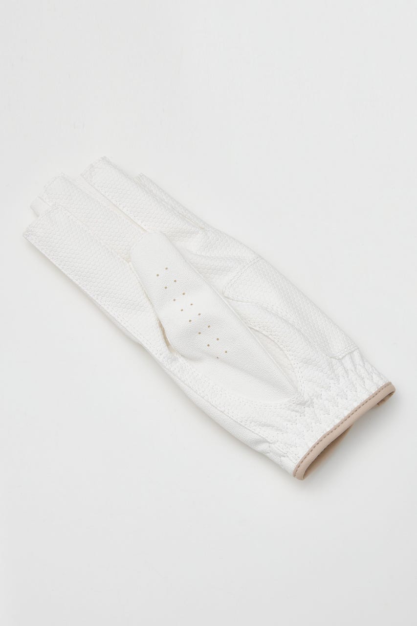 【RIENDA GOLF】RRネイルスルーグローブ WHT M