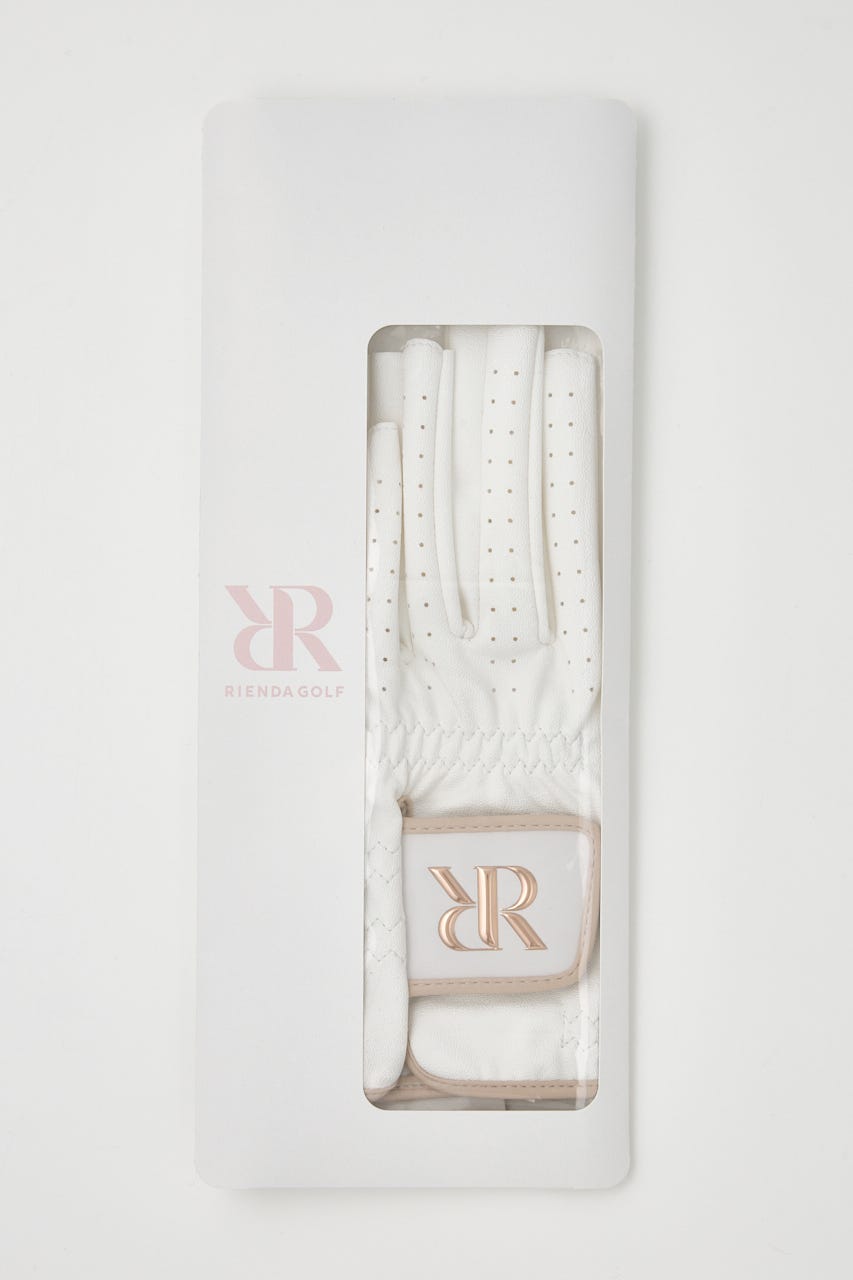 【RIENDA GOLF】RRネイルスルーグローブ WHT M