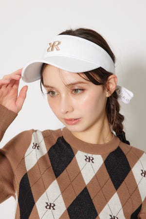 【一部店舗・WEB限定】【RIENDA GOLF】RRロゴリボン付きサンバイザー