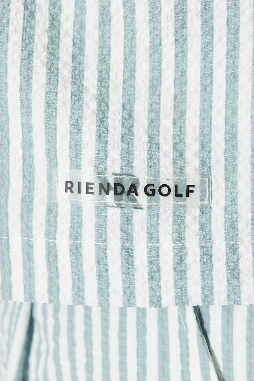 ブラウス シャツ 「RIENDA GOLF」オリジナルロゴオープンカラーシャツ 半袖 夏服 レディース セール】【RIENDA GOLF】オリジナルロゴオープンカラーシャツ