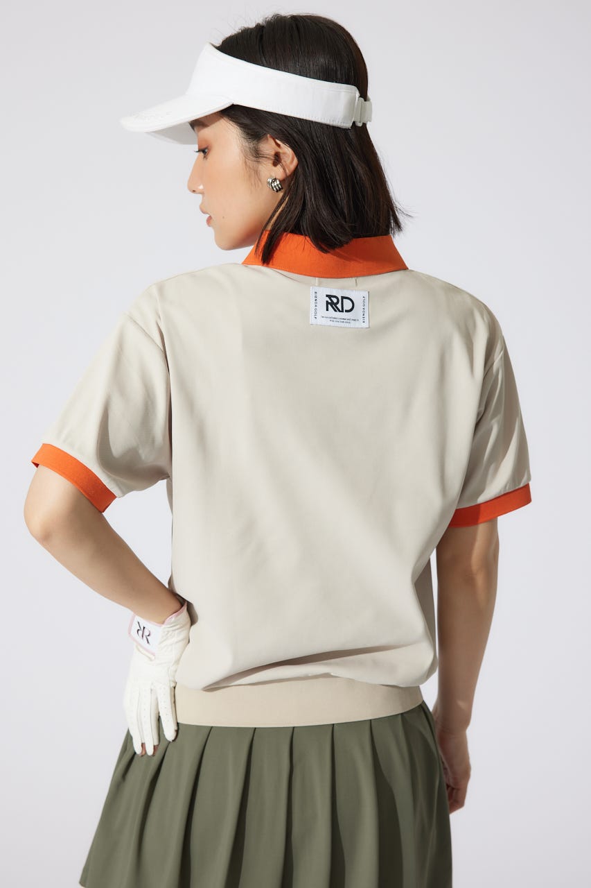 【一部店舗・WEB限定】【RIENDA GOLF】RDバイカラールーズポロシャツ BEG S