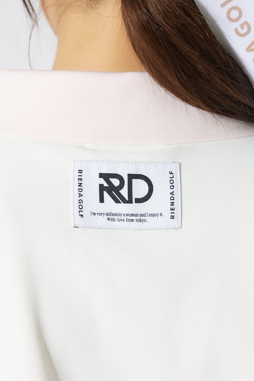 【一部店舗・WEB限定】【RIENDA GOLF】RDバイカラールーズポロシャツ WHT S