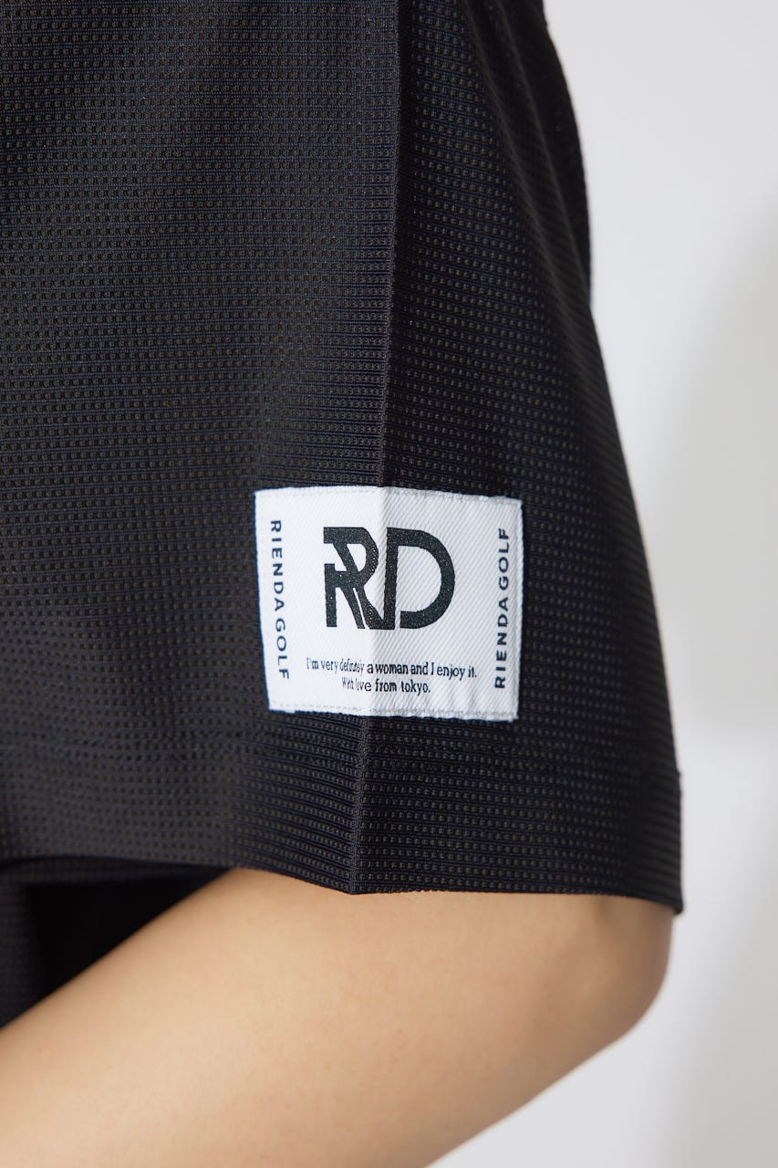 【一部店舗・WEB限定】【RIENDA GOLF】ロゴプリントルーズTシャツ BLK FREE