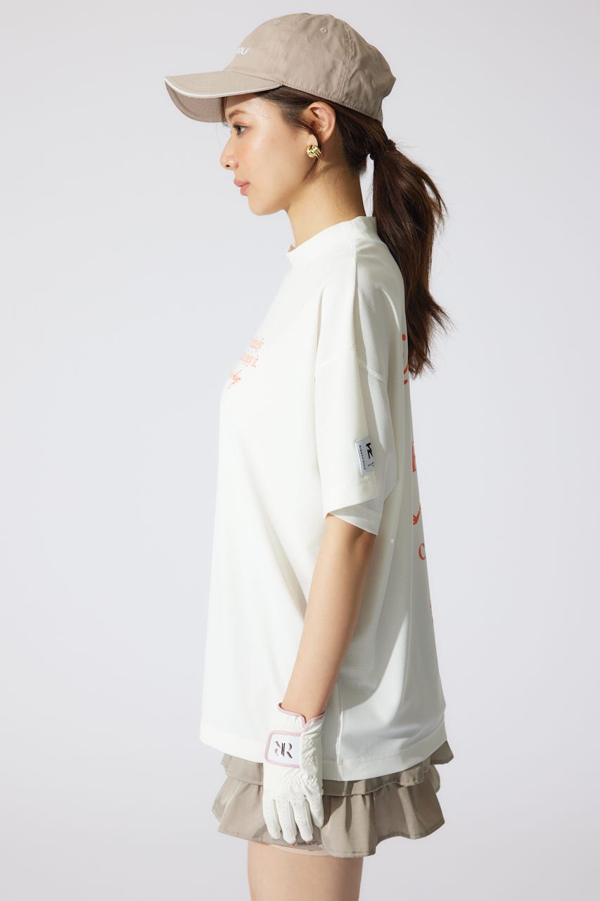 【一部店舗・WEB限定】【RIENDA GOLF】ロゴプリントルーズTシャツ WHT FREE
