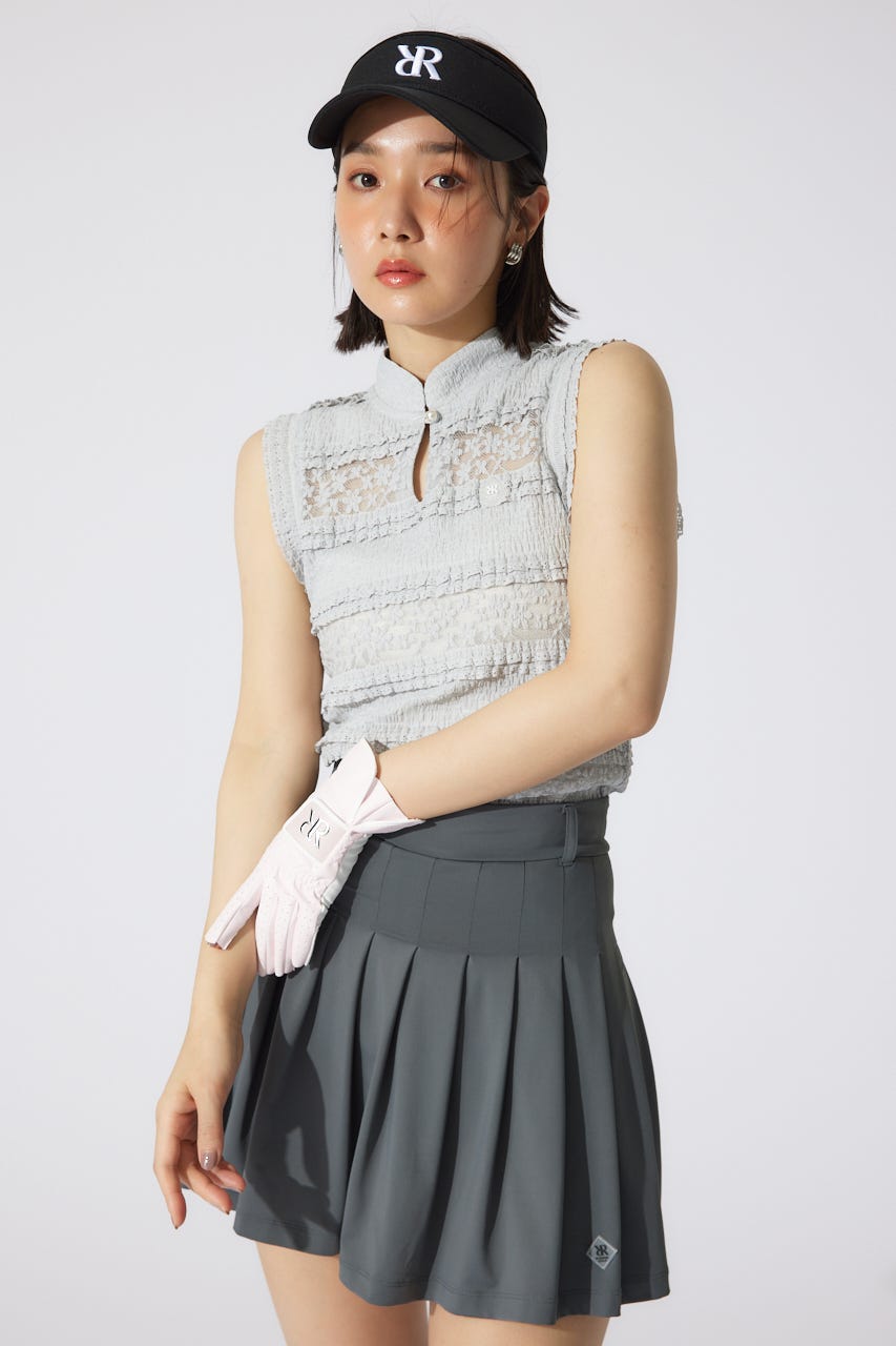 【一部店舗・WEB限定】【RIENDA GOLF】カットレーストップス L/BLU S