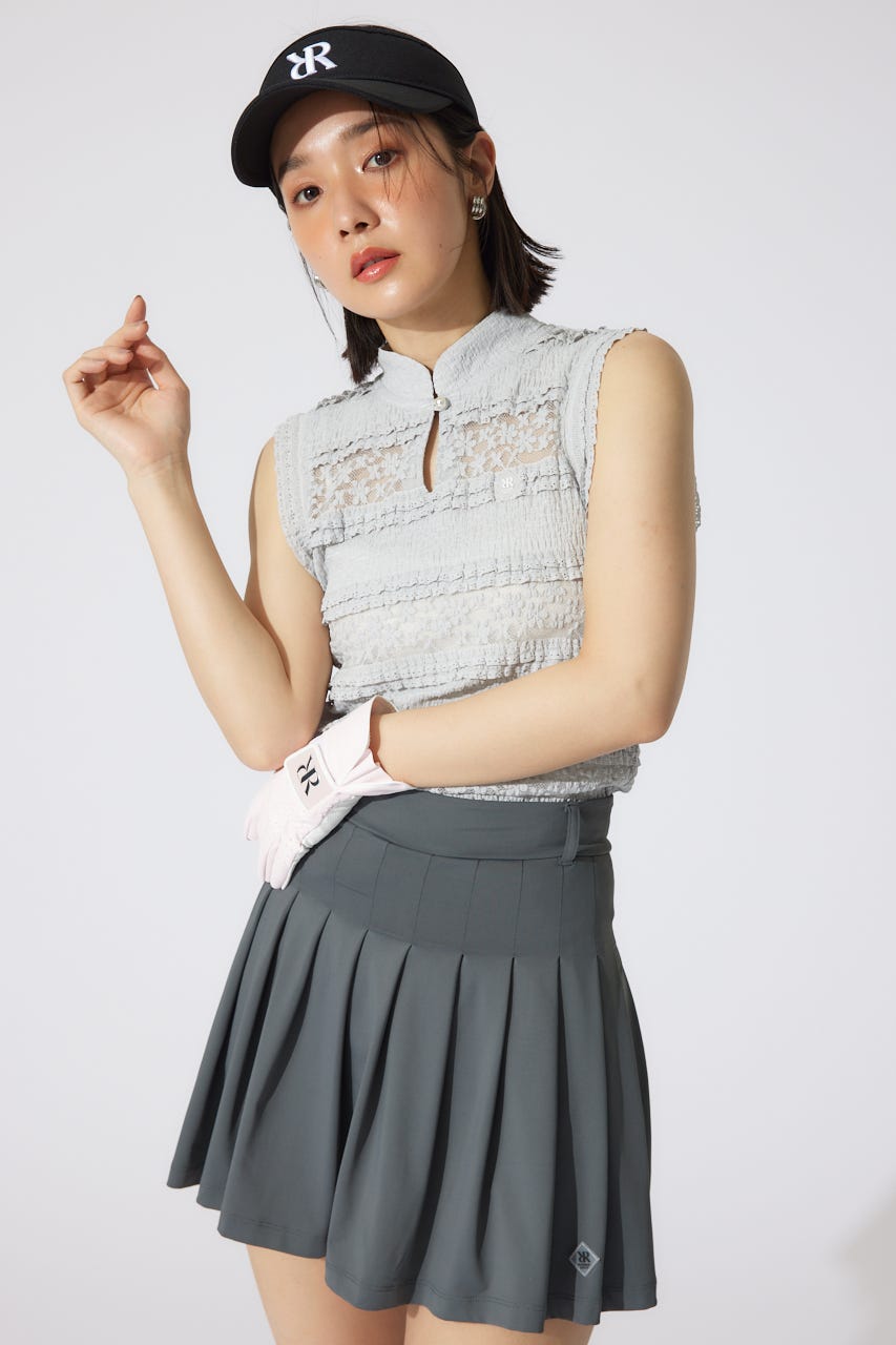 【一部店舗・WEB限定】【RIENDA GOLF】カットレーストップス L/BLU S