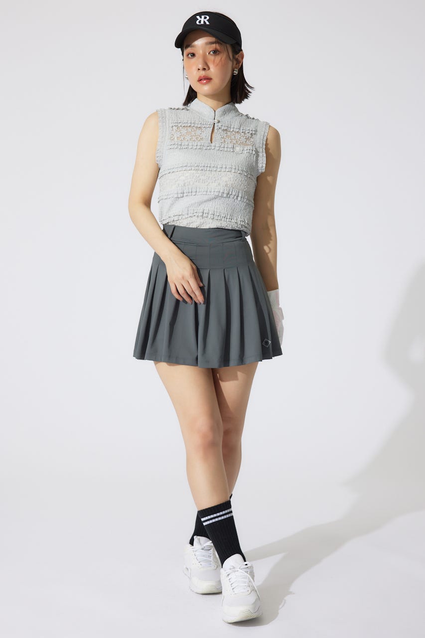 【一部店舗・WEB限定】【RIENDA GOLF】カットレーストップス L/BLU S