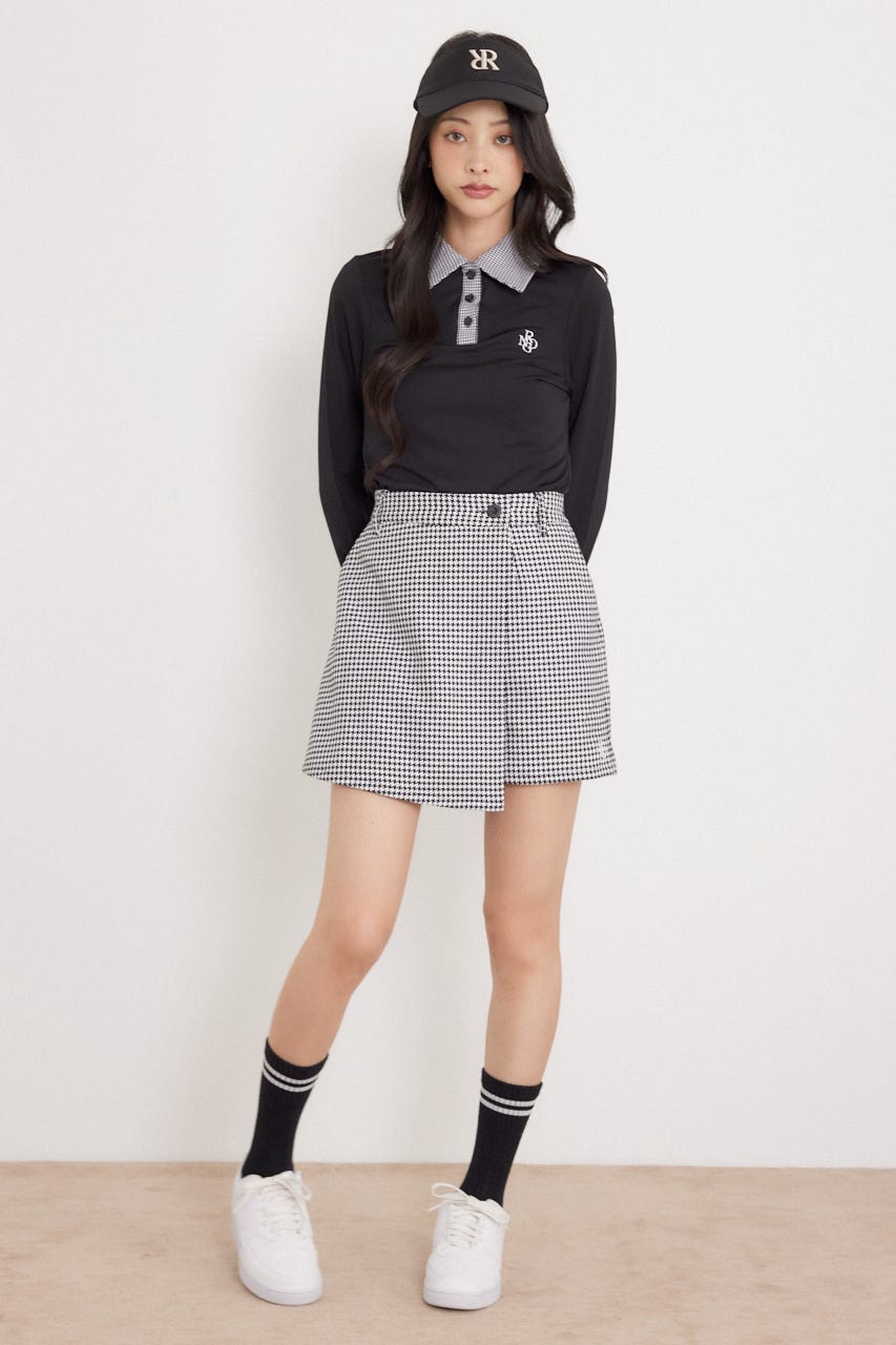 【一部店舗・WEB限定】【RIENDA GOLF】ラップデザインショートパンツ BLK S