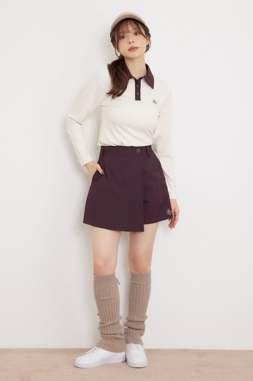 【一部店舗・WEB限定】【RIENDA GOLF】ラップデザインショートパンツ D/RED S