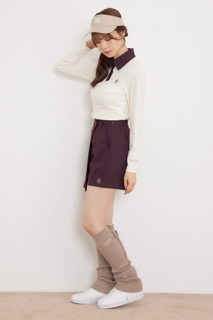 【一部店舗・WEB限定】【RIENDA GOLF】ラップデザインショートパンツ D/RED S