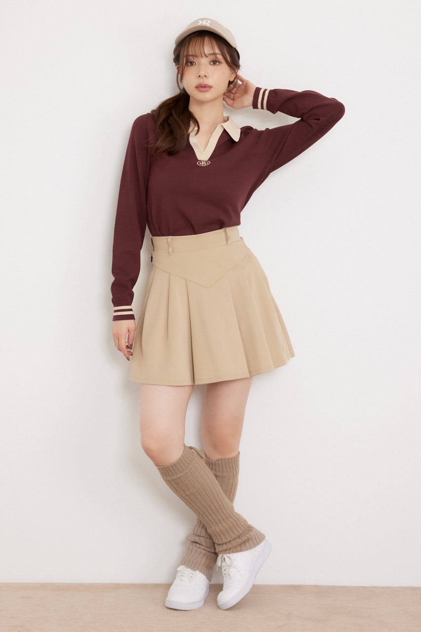 【一部店舗・WEB限定】【RIENDA GOLF】ベーシックポンチスカート BEG S