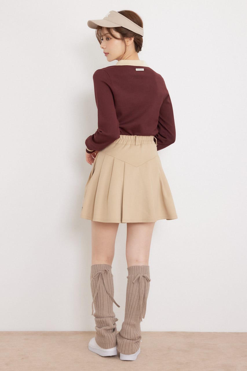 【一部店舗・WEB限定】【RIENDA GOLF】ベーシックポンチスカート BEG S