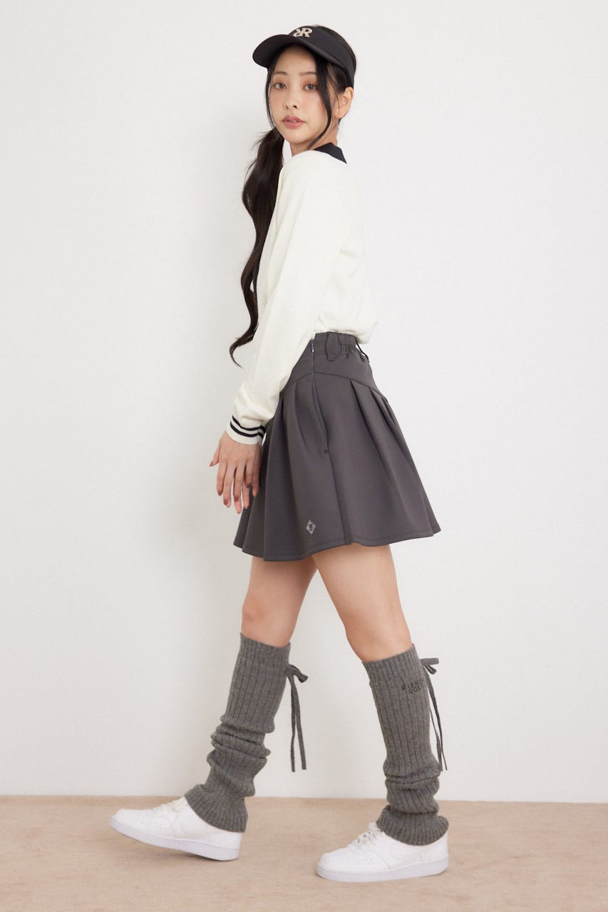 【一部店舗・WEB限定】【RIENDA GOLF】ベーシックポンチスカート D/GRY S
