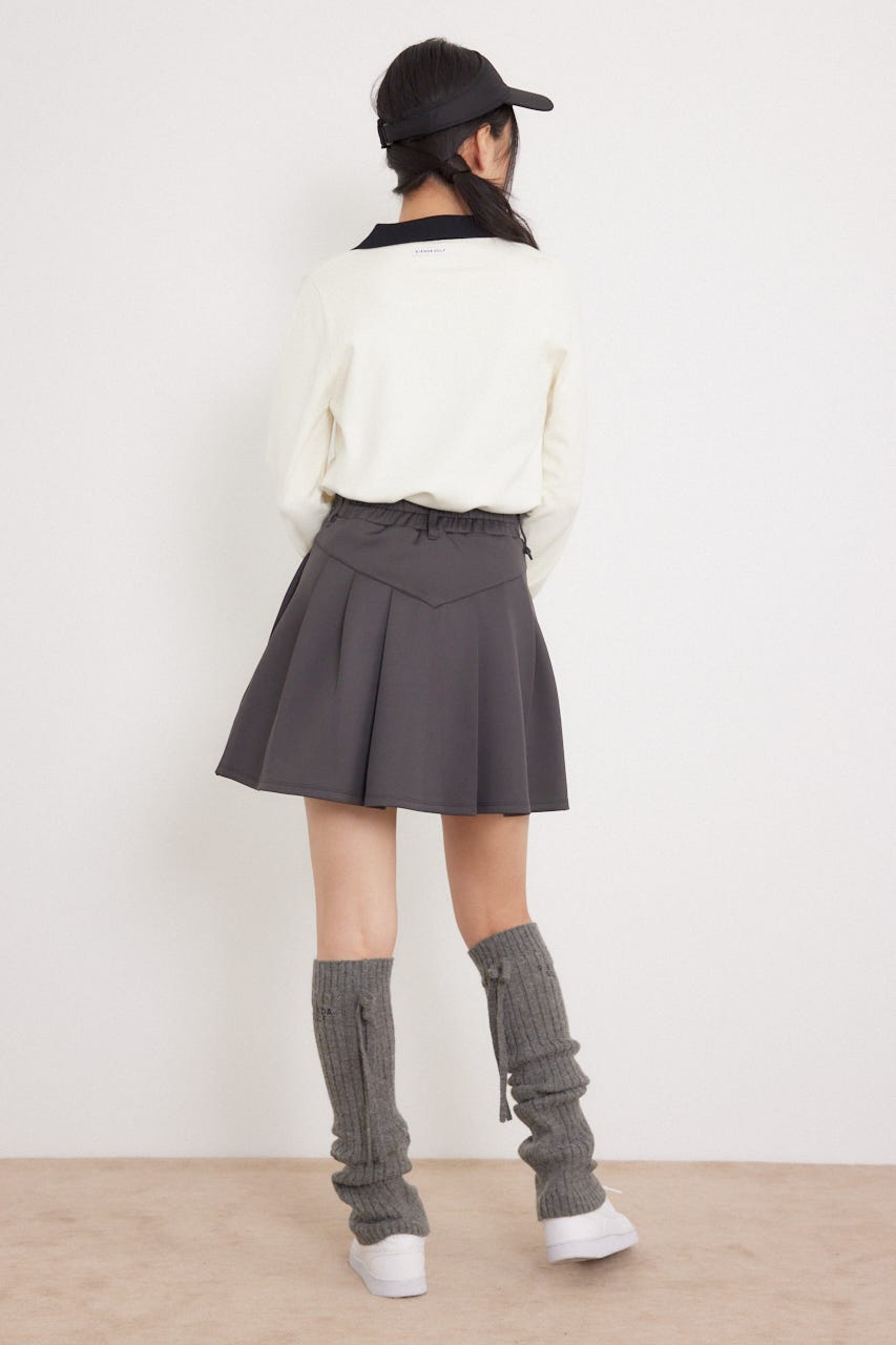 【一部店舗・WEB限定】【RIENDA GOLF】ベーシックポンチスカート D/GRY S