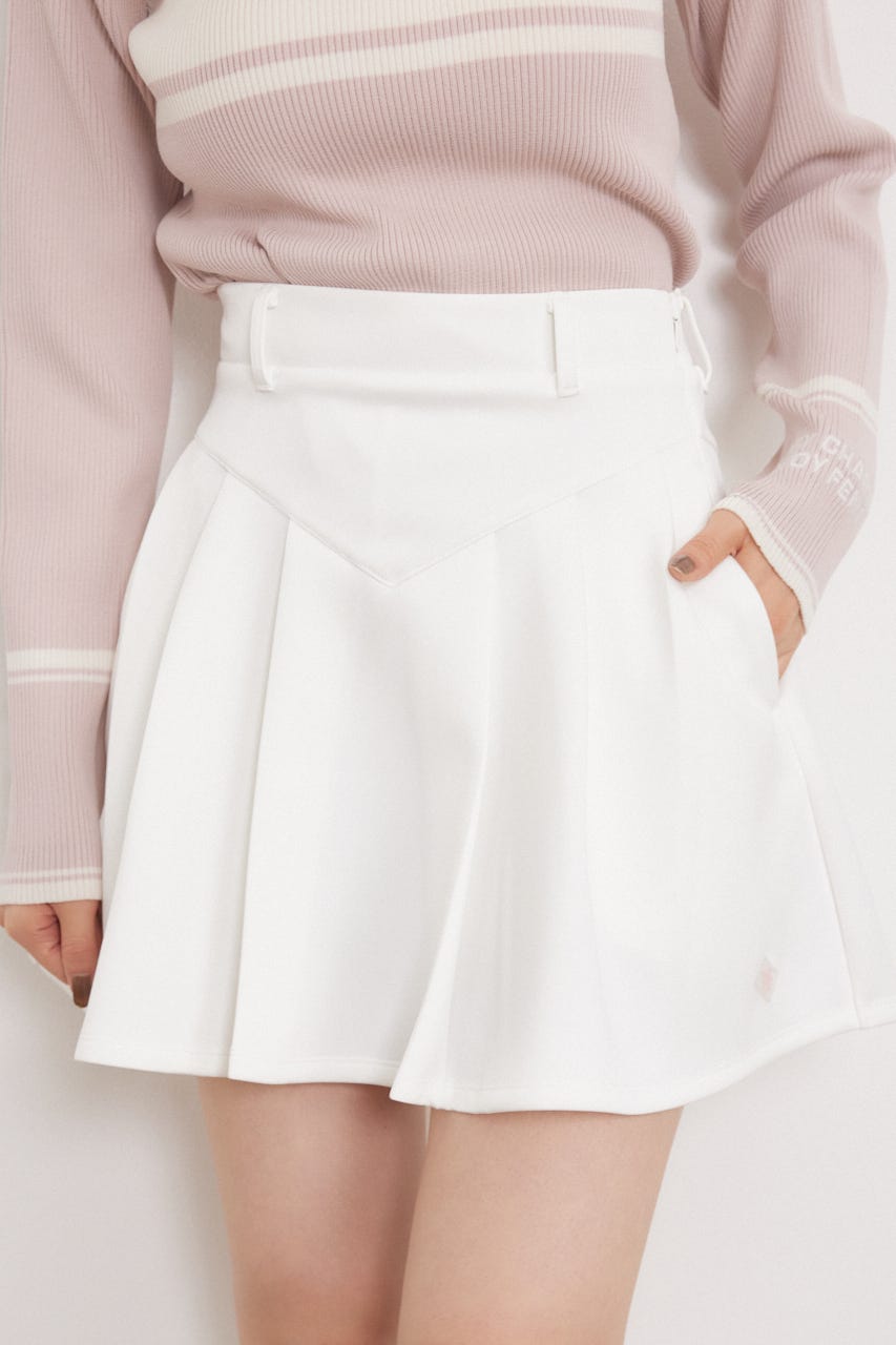 【一部店舗・WEB限定】【RIENDA GOLF】ベーシックポンチスカート WHT M