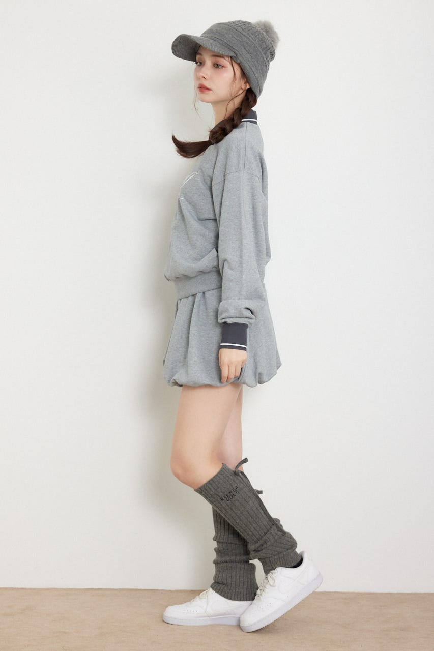 【一部店舗・WEB限定】【RIENDA GOLF】サイドラインスウェットバルーンスカート GRY S