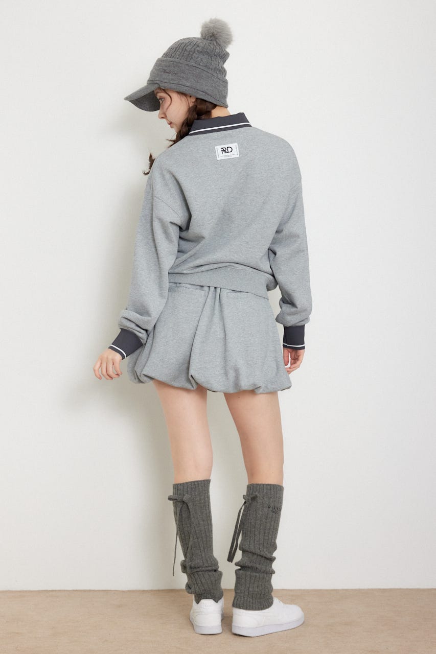 【一部店舗・WEB限定】【RIENDA GOLF】サイドラインスウェットバルーンスカート GRY S