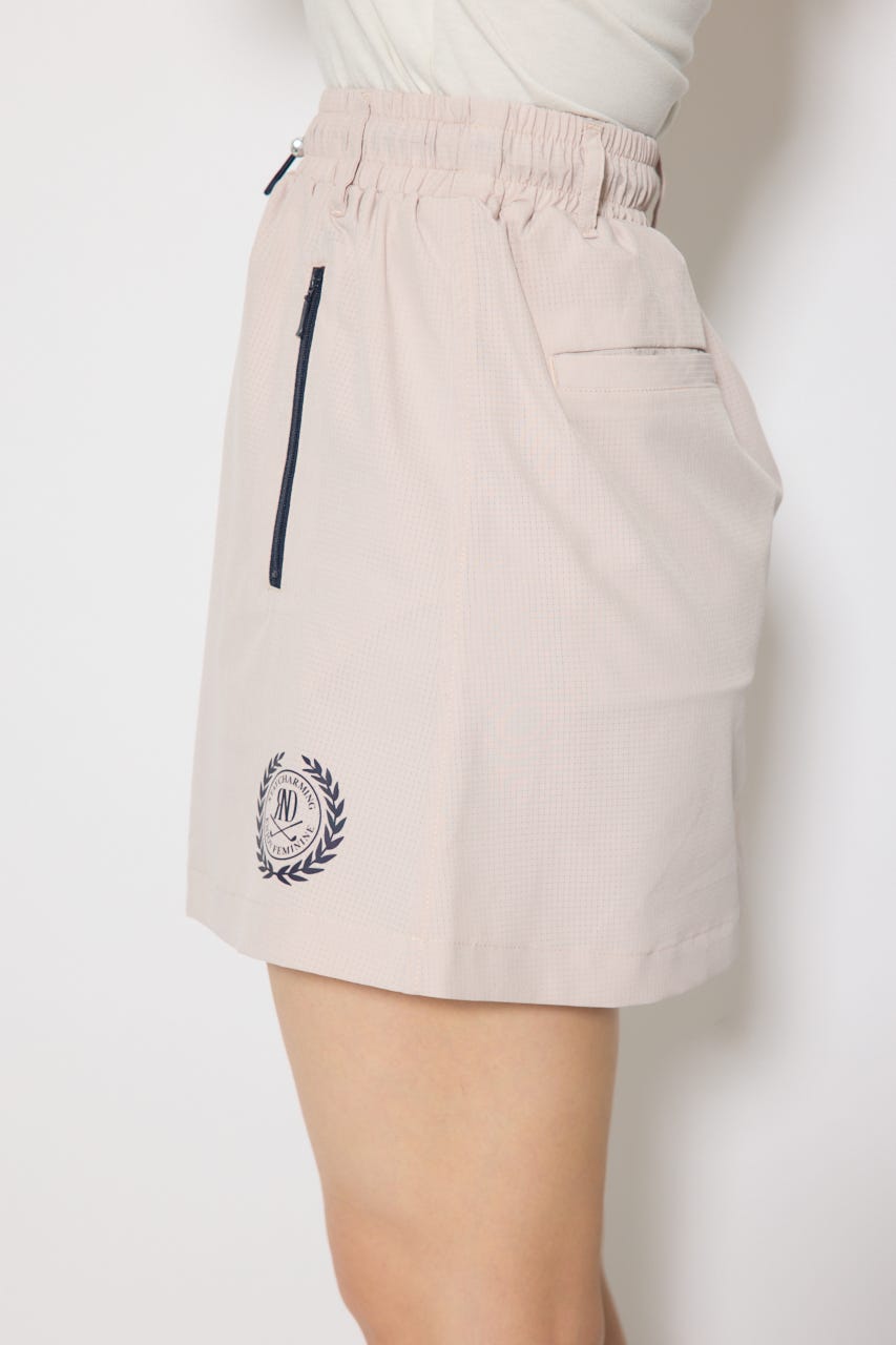 【一部店舗・WEB限定】【RIENDA GOLF】バイカラージップポイントスカート PNK M