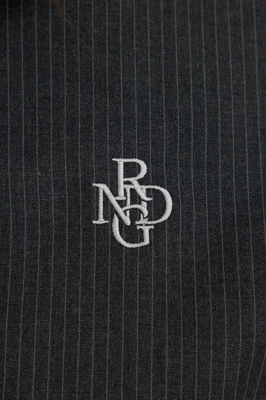 【一部店舗・WEB限定】【RIENDA GOLF】ピンストライププリーツシャツワンピース GRY M