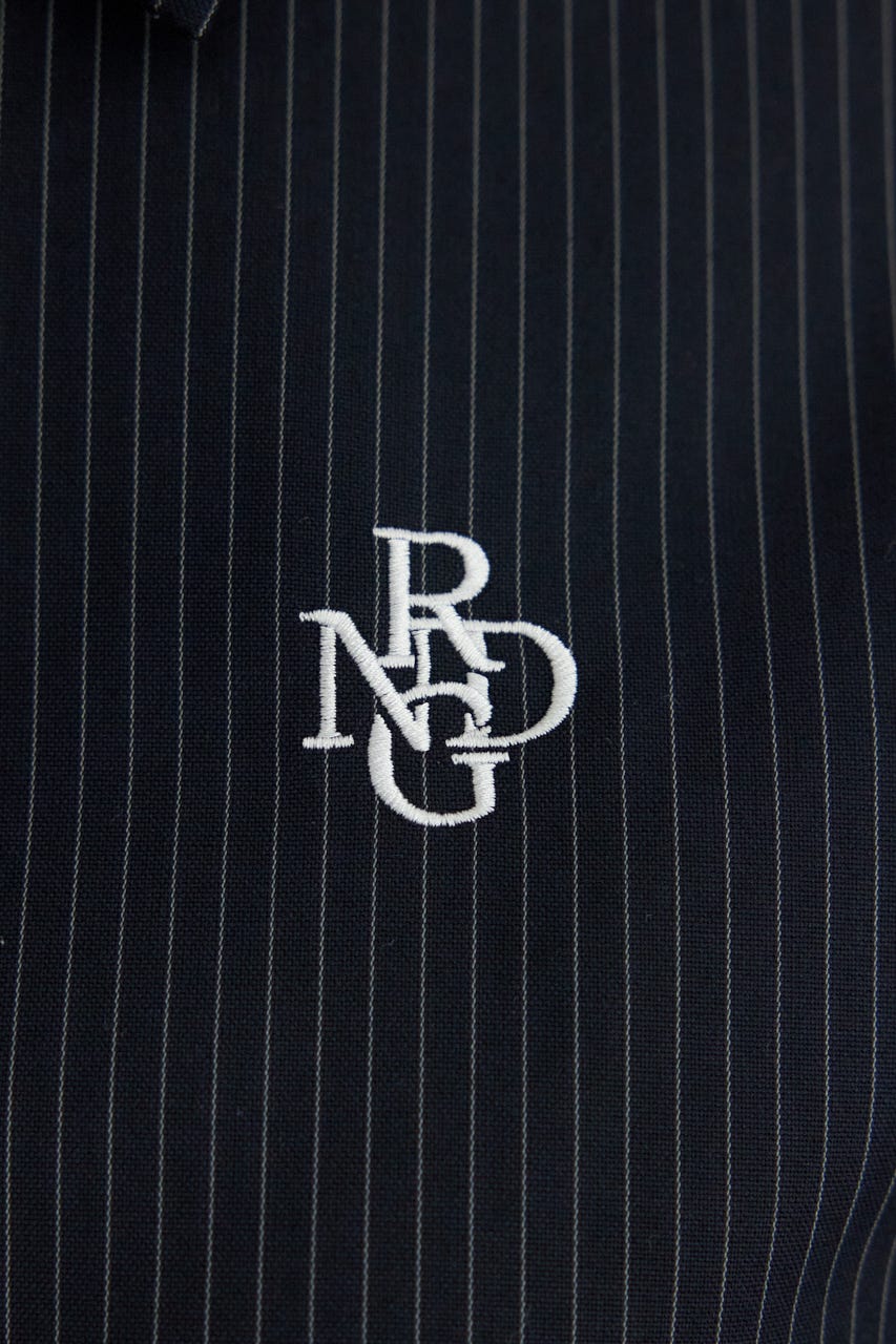 【一部店舗・WEB限定】【RIENDA GOLF】ピンストライププリーツシャツワンピース NVY S