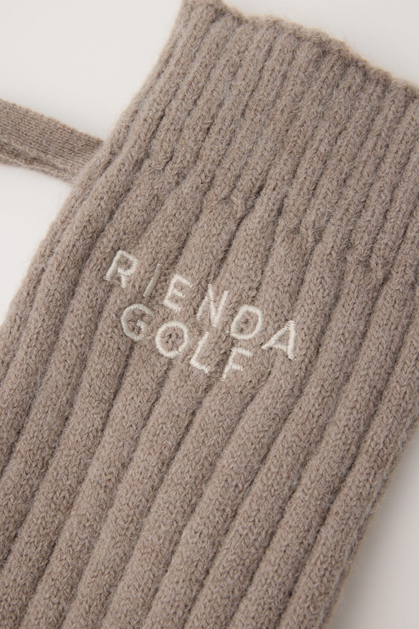 【一部店舗・WEB限定】【RIENDA GOLF】リボン付きニットレッグウォーマー BEG FREE