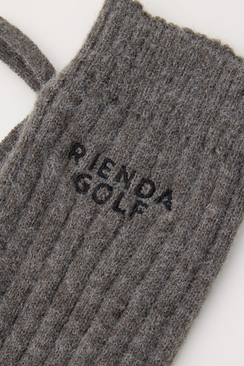 【一部店舗・WEB限定】【RIENDA GOLF】リボン付きニットレッグウォーマー GRY FREE