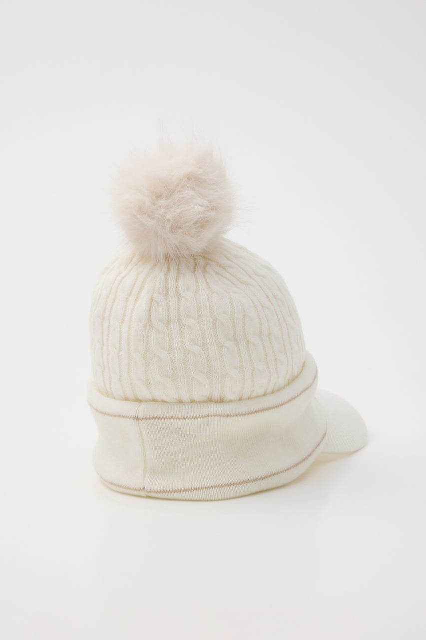 【一部店舗・WEB限定】【RIENDA GOLF】ケーブルニットキャップ WHT FREE