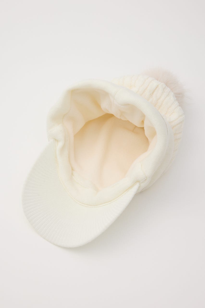 【一部店舗・WEB限定】【RIENDA GOLF】ケーブルニットキャップ WHT FREE