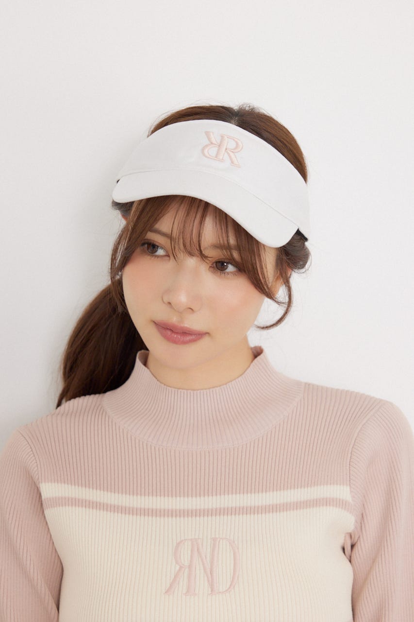 【一部店舗・WEB限定】【RIENDA GOLF】ベーシックロゴサンバイザー WHT FREE
