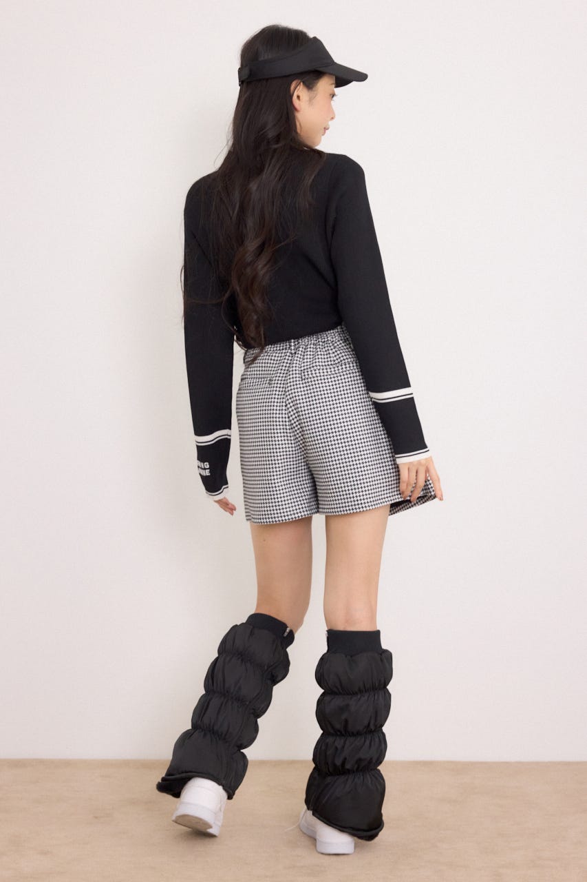 【一部店舗・WEB限定】【RIENDA GOLF】ハイネックRNDロゴリブニットトップス BLK S