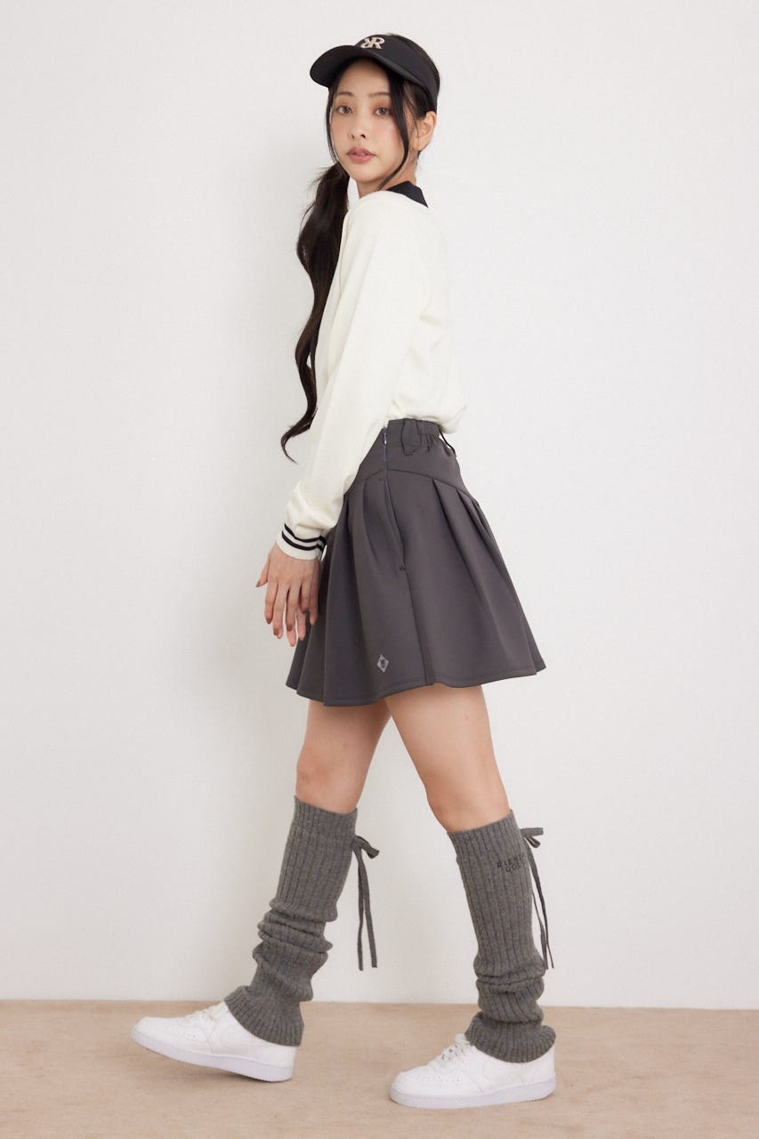 【一部店舗・WEB限定】【RIENDA GOLF】配色スキッパーニットトップス WHT S