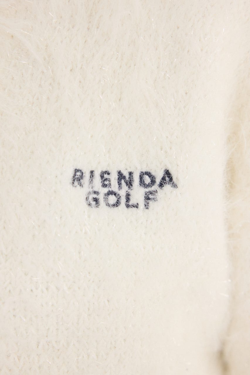 【一部店舗・WEB限定】【RIENDA GOLF】ラメシャギーカーデトップス WHT FREE