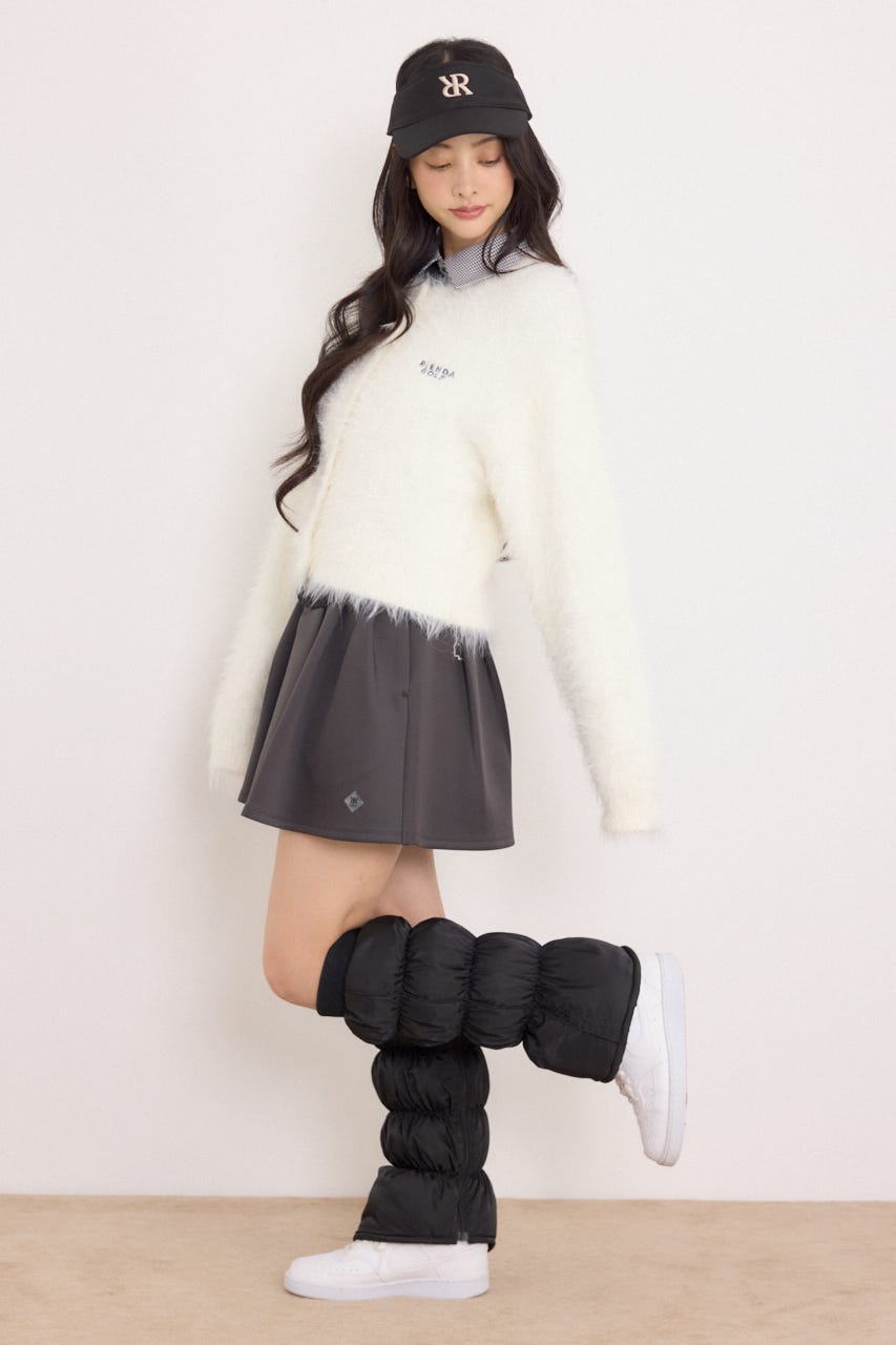 【一部店舗・WEB限定】【RIENDA GOLF】ラメシャギーカーデトップス WHT FREE