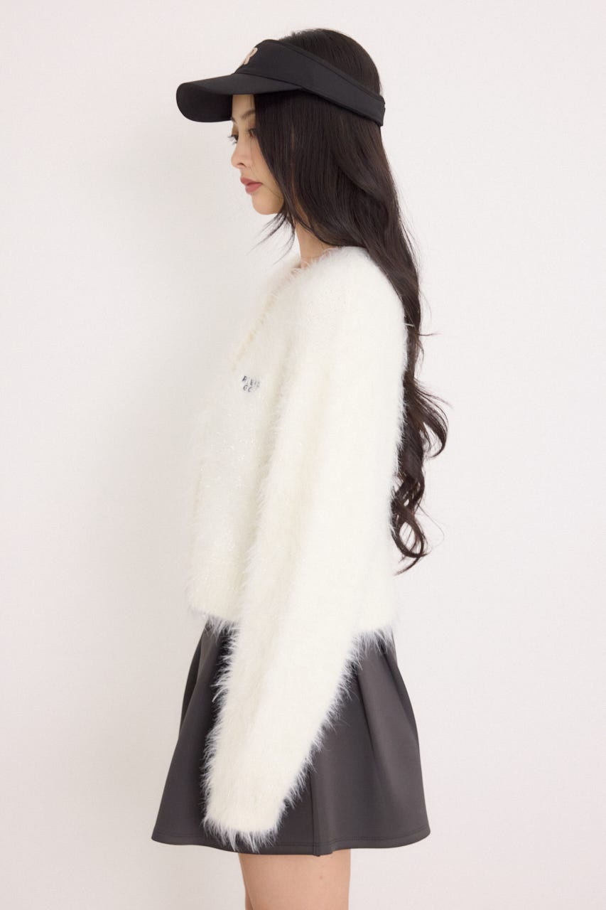 【一部店舗・WEB限定】【RIENDA GOLF】ラメシャギーカーデトップス WHT FREE