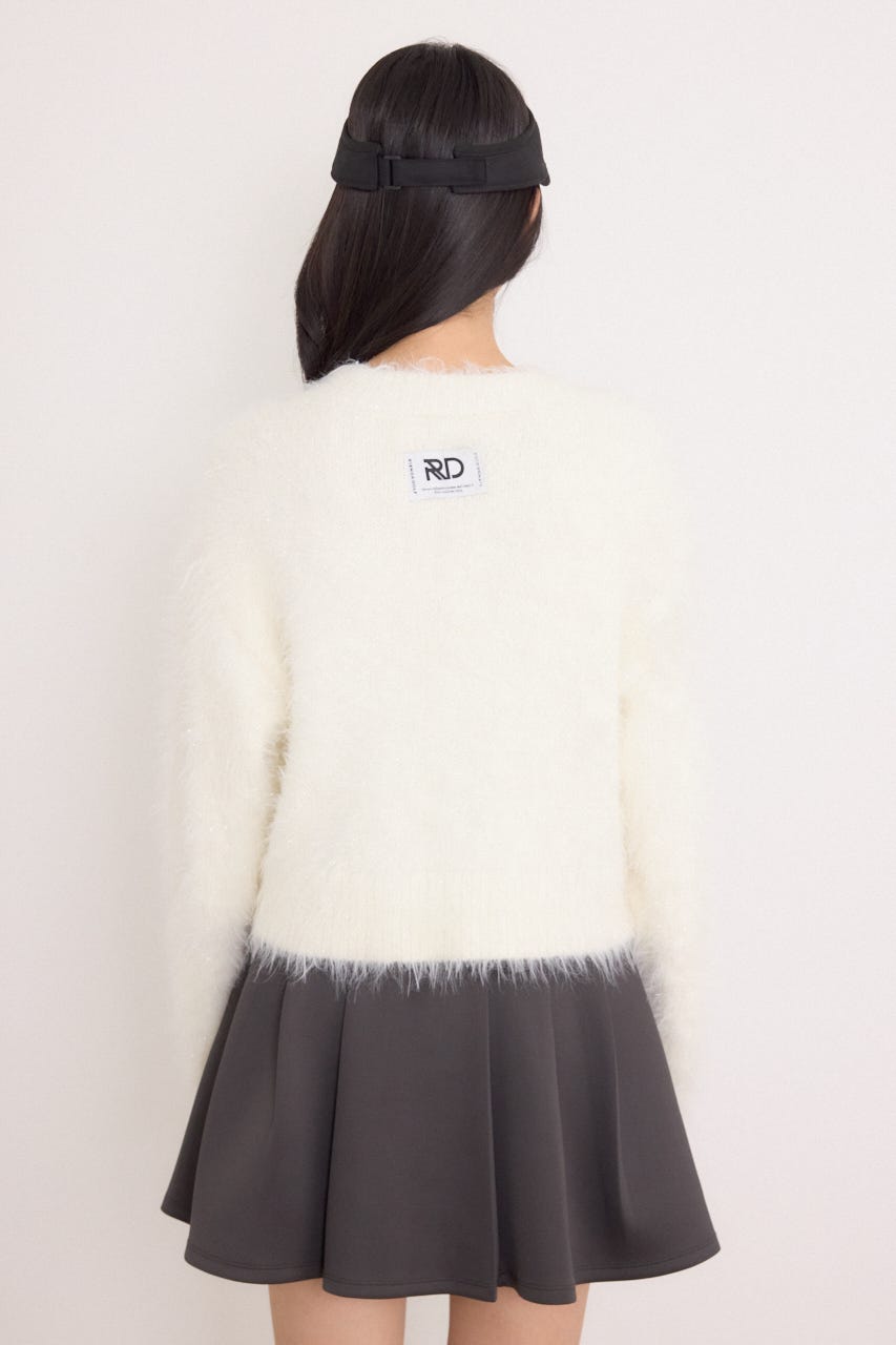 【一部店舗・WEB限定】【RIENDA GOLF】ラメシャギーカーデトップス WHT FREE
