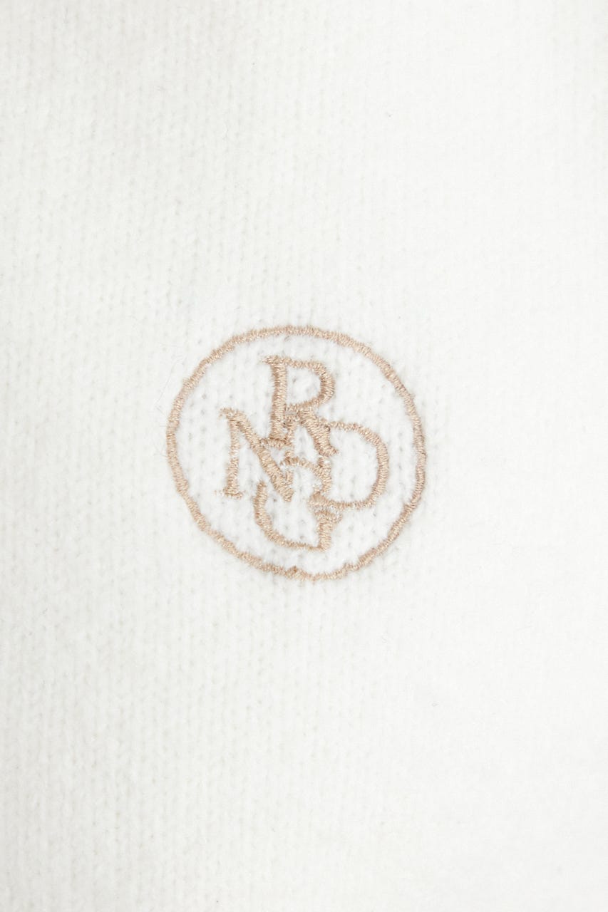 【一部店舗・WEB限定】【RIENDA GOLF】ファー付きニットパーカー WHT S