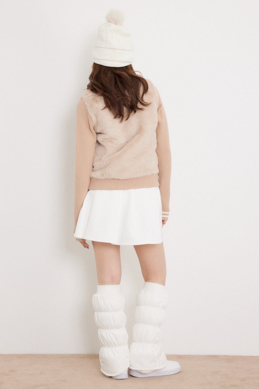 【一部店舗・WEB限定】【RIENDA GOLF】中綿ファーコンビニットブルゾン BEG S