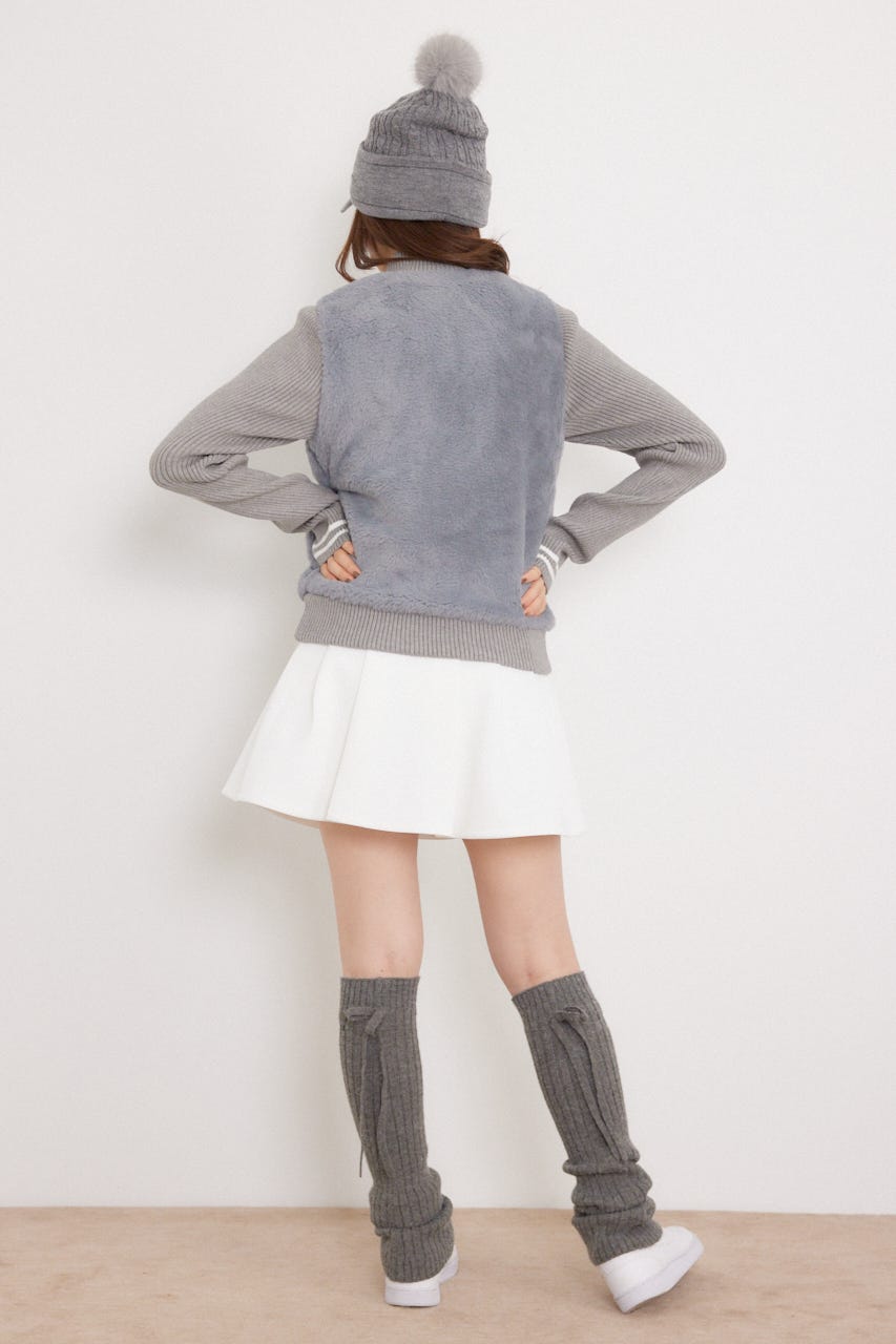【一部店舗・WEB限定】【RIENDA GOLF】中綿ファーコンビニットブルゾン GRY S
